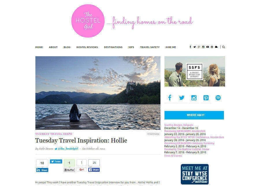 Tuesday Travel Inspiration: Hollie