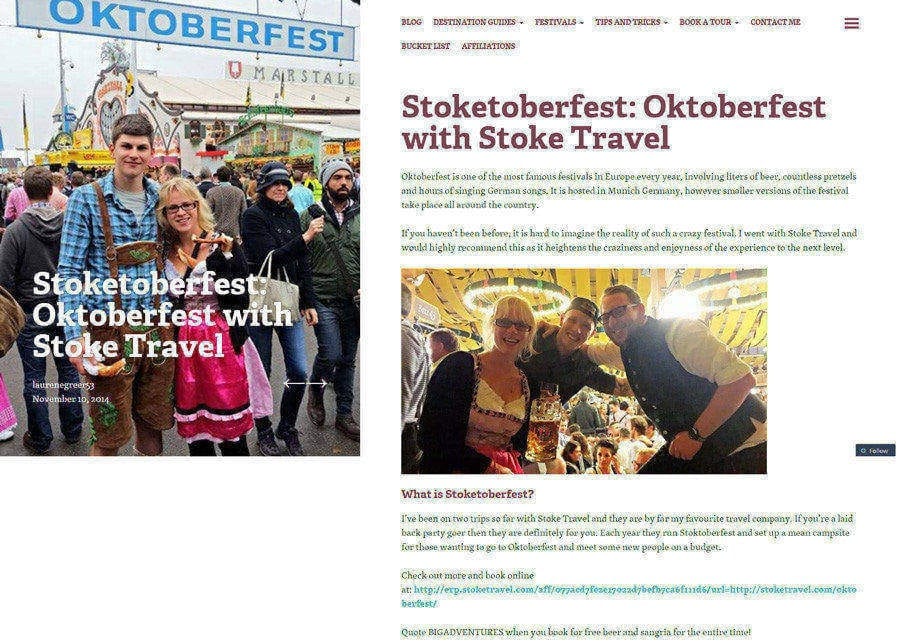 Big adventures on a budget gets all up in Oktoberfest